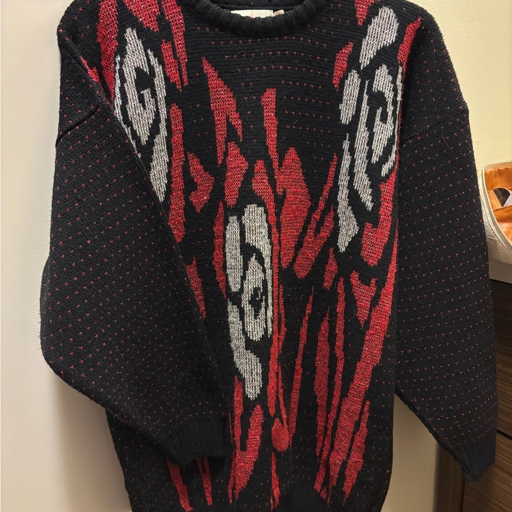 Ellen-D Kollection Vintage Abstract Pattern Sweater